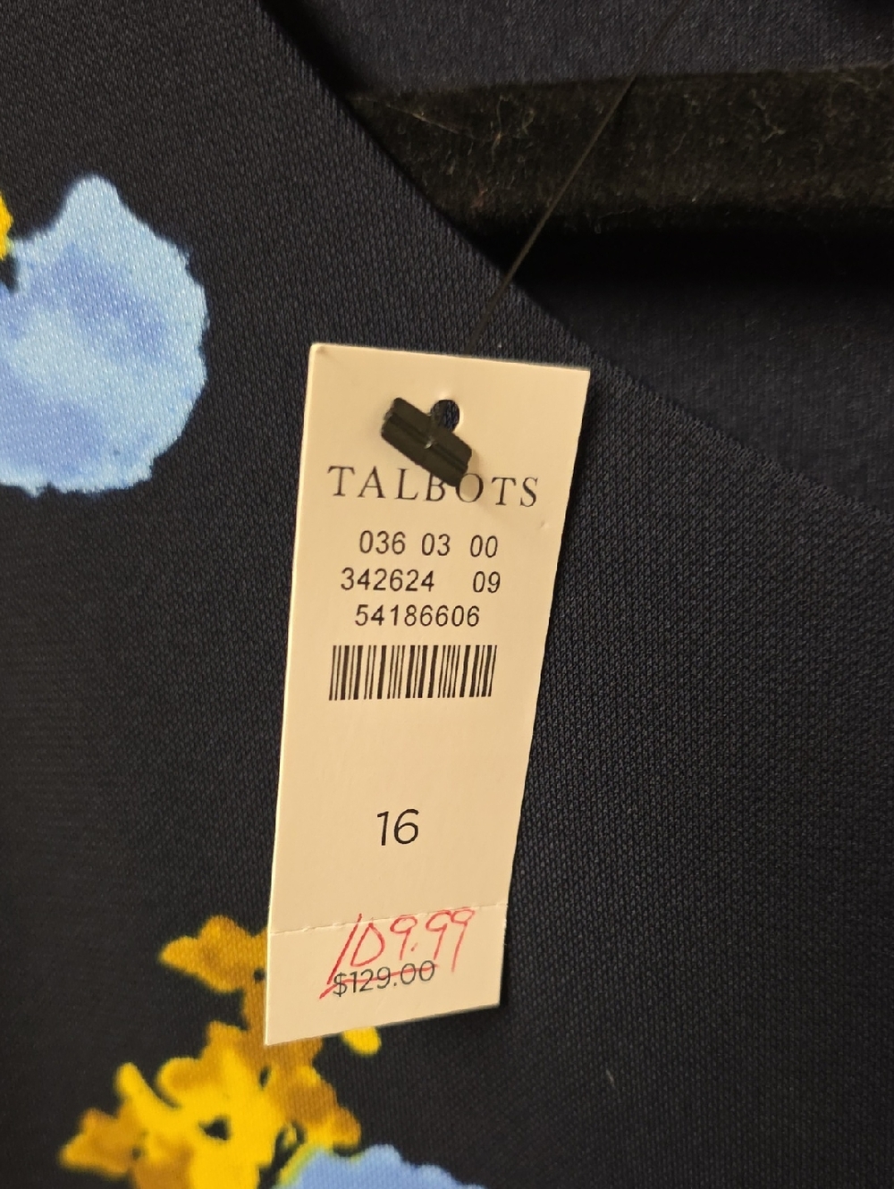 Talbots Jersey Twist Floral Midi Dress Womens Plus Size 16 NWT - Picture 5 of 13